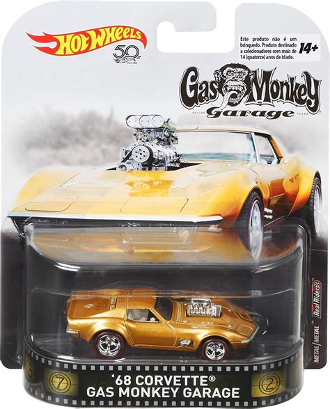 Hot Wheels Gas Monkey 68 Corvette Vehicle, 1:64 .
